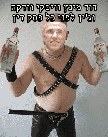 דוד מינץ וויסקי וודקה וג'ין לפני כל פסק דין