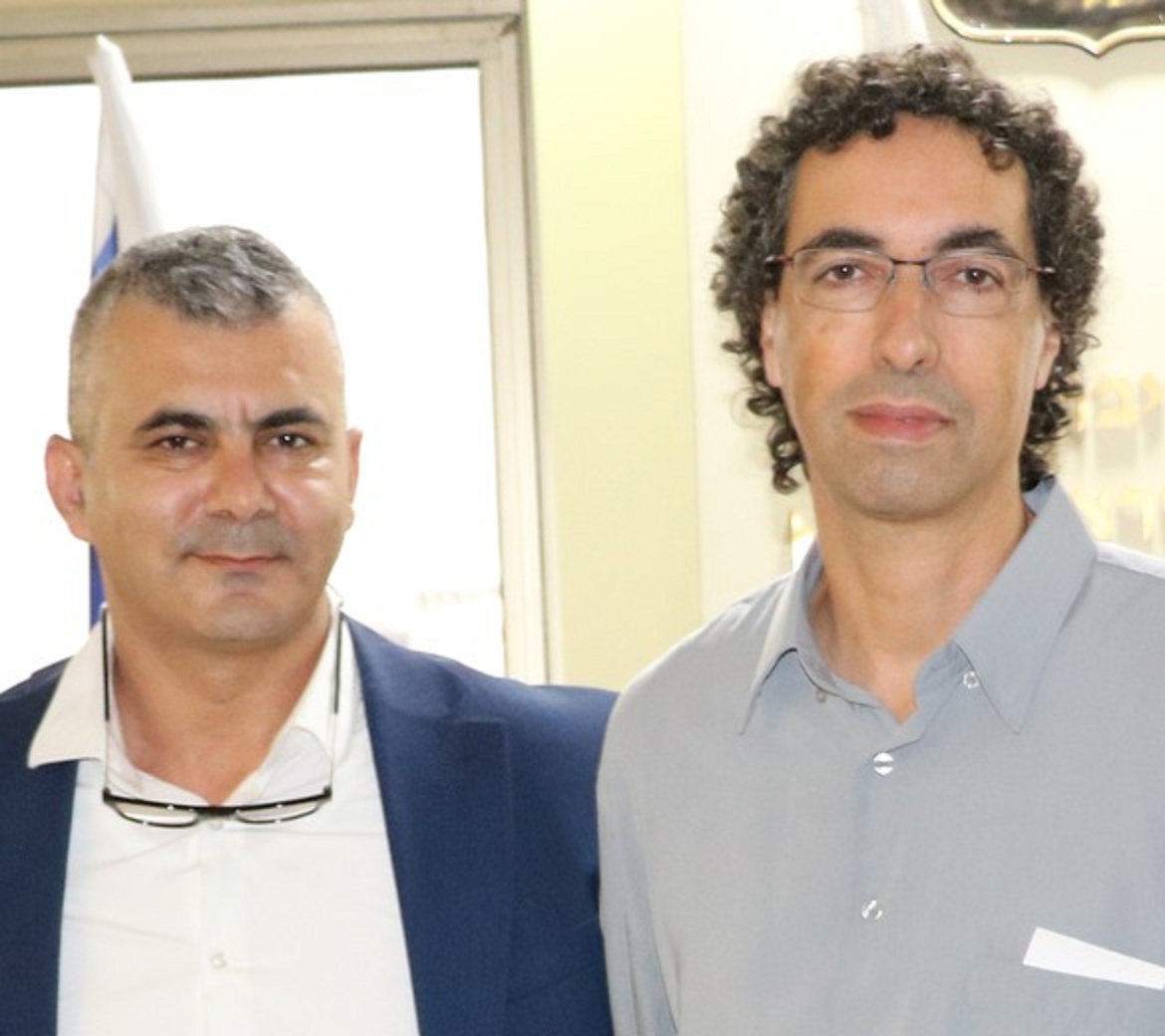 יוסי חכם בטכס בחירתו לבית דין משמעתי חיפה עם שכיר של אולמן שאדי סרוג'י