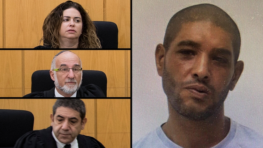 עאדל הייב ושלושת השופטים המזכים עם אשר קולה דני צרפתי ורננה גלפז שמוקדי