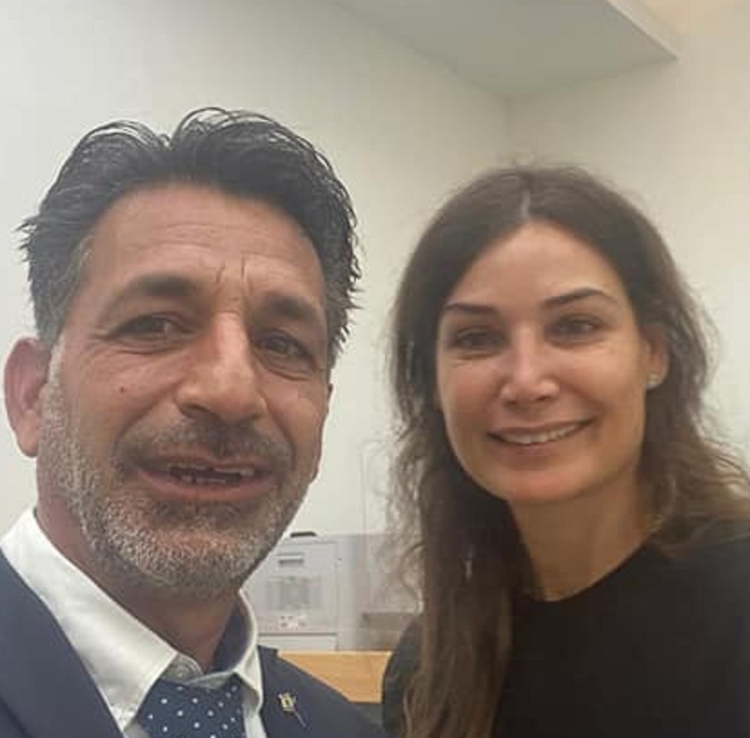 רומי קנבל עם שמעון חסקי אהוב נפשה שסוגד לה