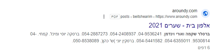הטלפון של שקמה ברסלר ובעלה אורי וינדמן מופיע באינטרנט בבית שערים