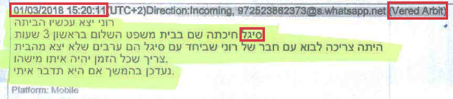 ורד ארביט כותבת לבעלה בני ארביט שרוני פאלוך שוחרר